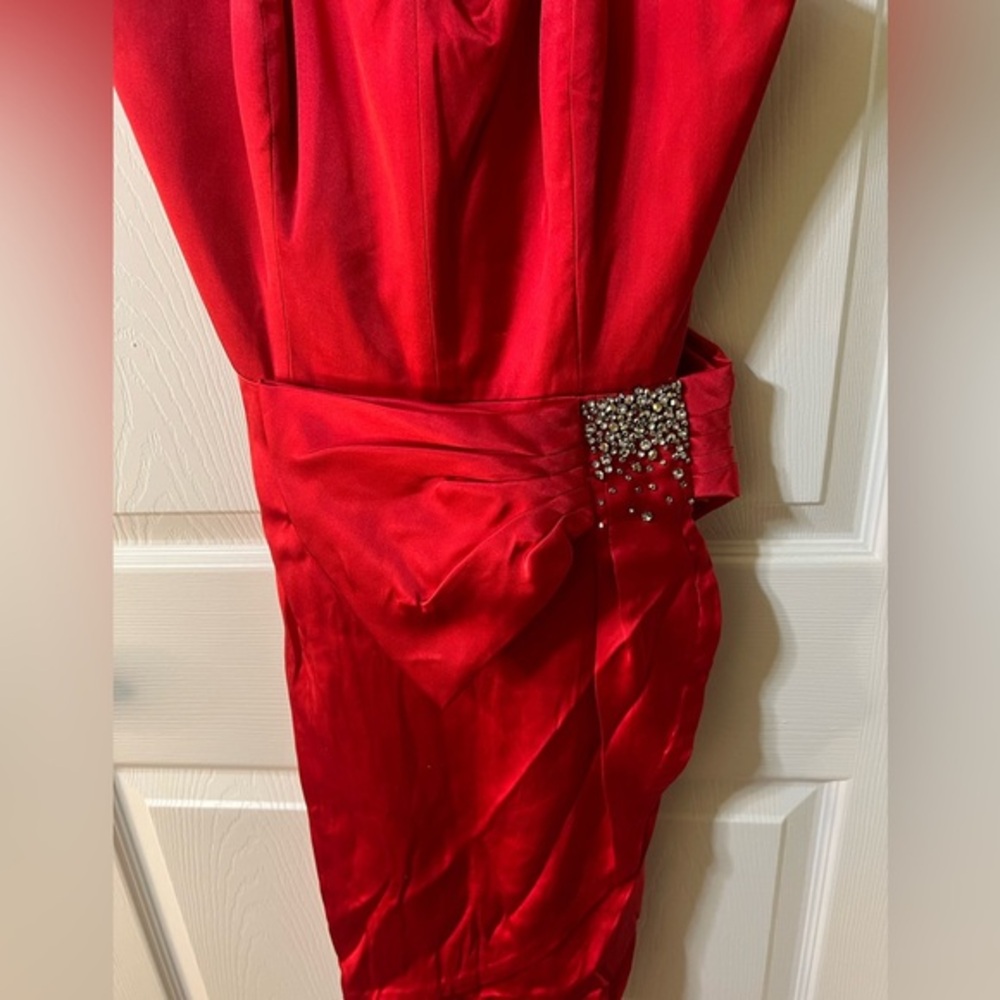 Erin Fetherston 100% silk cocktail red dress NWT size 4 Retail $450